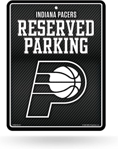 Indiana Pacers Metal Parking Novelty Wall Sign 8.5 x 11 Inch Carbon Fiber Design