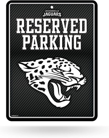 Jacksonville Jaguars Metal Parking Novelty Wall Sign 8.5 x 11 Inch Carbon Fiber Design