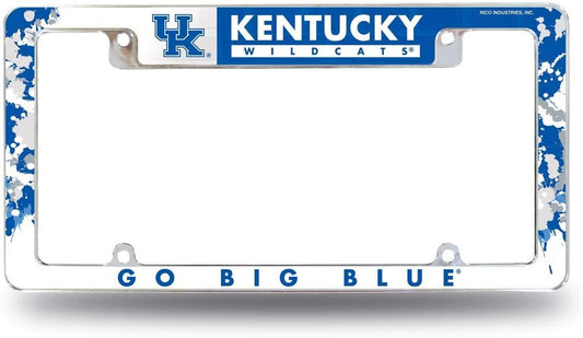 Kentucky Wildcats Metal License Plate Frame Tag Cover All Over Design