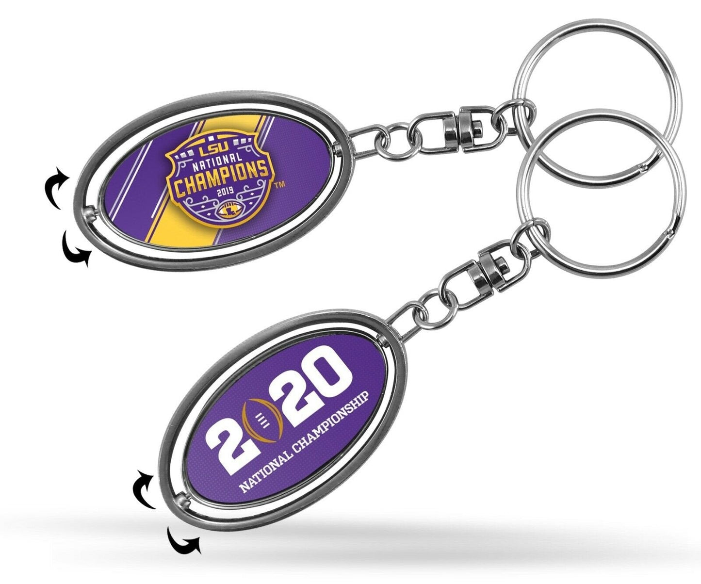 LSU Tigers 2019 Champions 2-Sided Spinner Keychain Louisiana State University
