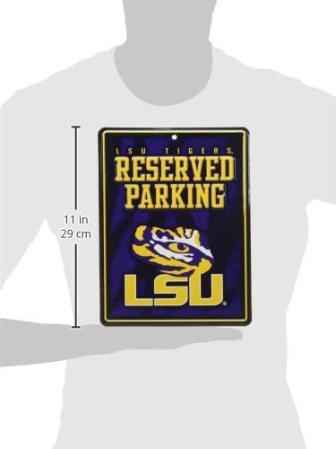 LSU Tigers Metal Parking Sign