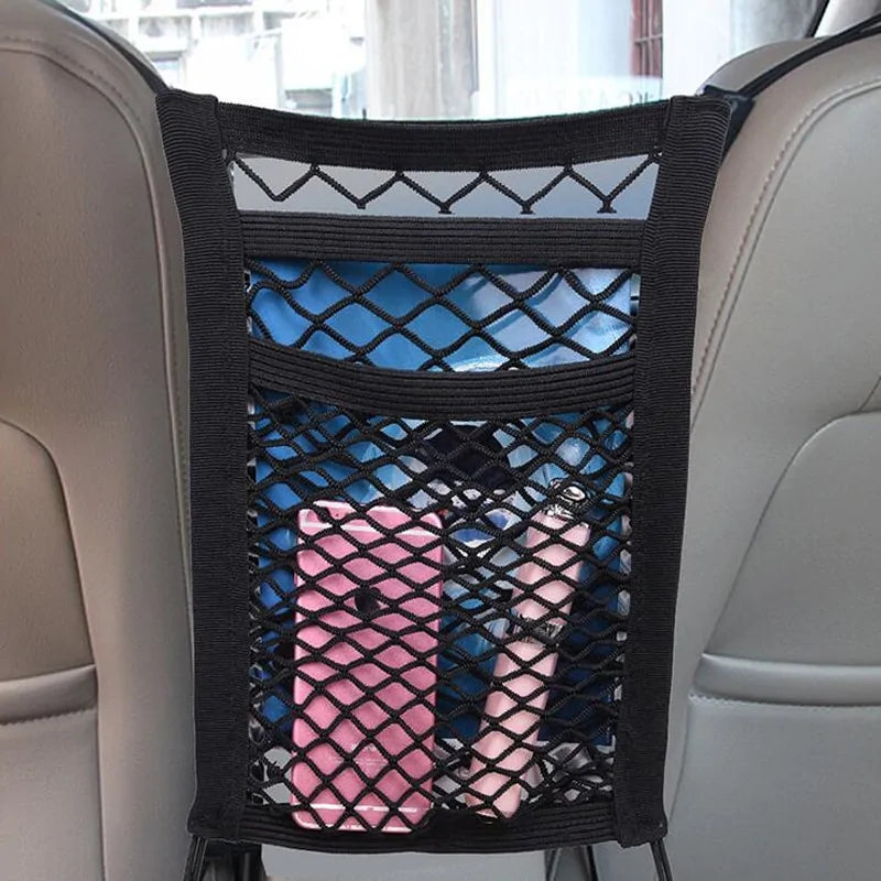 Layered Mesh Car Storage Organizer 