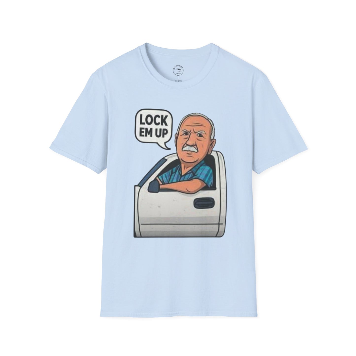 Lock Em Up Unisex Softstyle T-Shirt | Gildan 64000 Viral Meme Tee