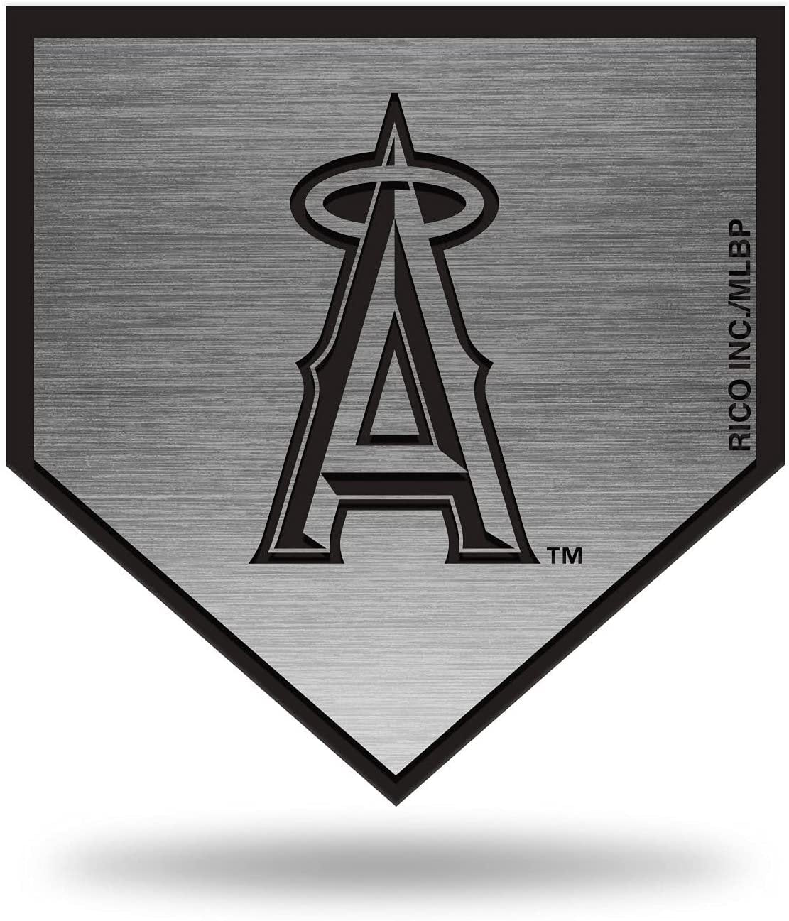 Los Angeles Angels Auto Emblem Decal Premium Solid Metal Antique Nickel Design Raised Baseball