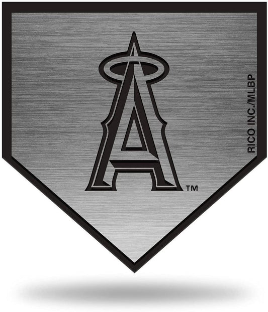 Los Angeles Angels Auto Emblem Decal Premium Solid Metal Antique Nickel Design Raised Baseball