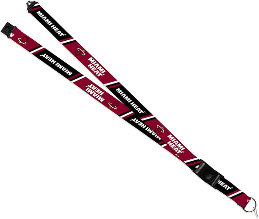 Miami Heat Premium Lanyard Keychain 18 Inch Button Clip Safety Breakaway