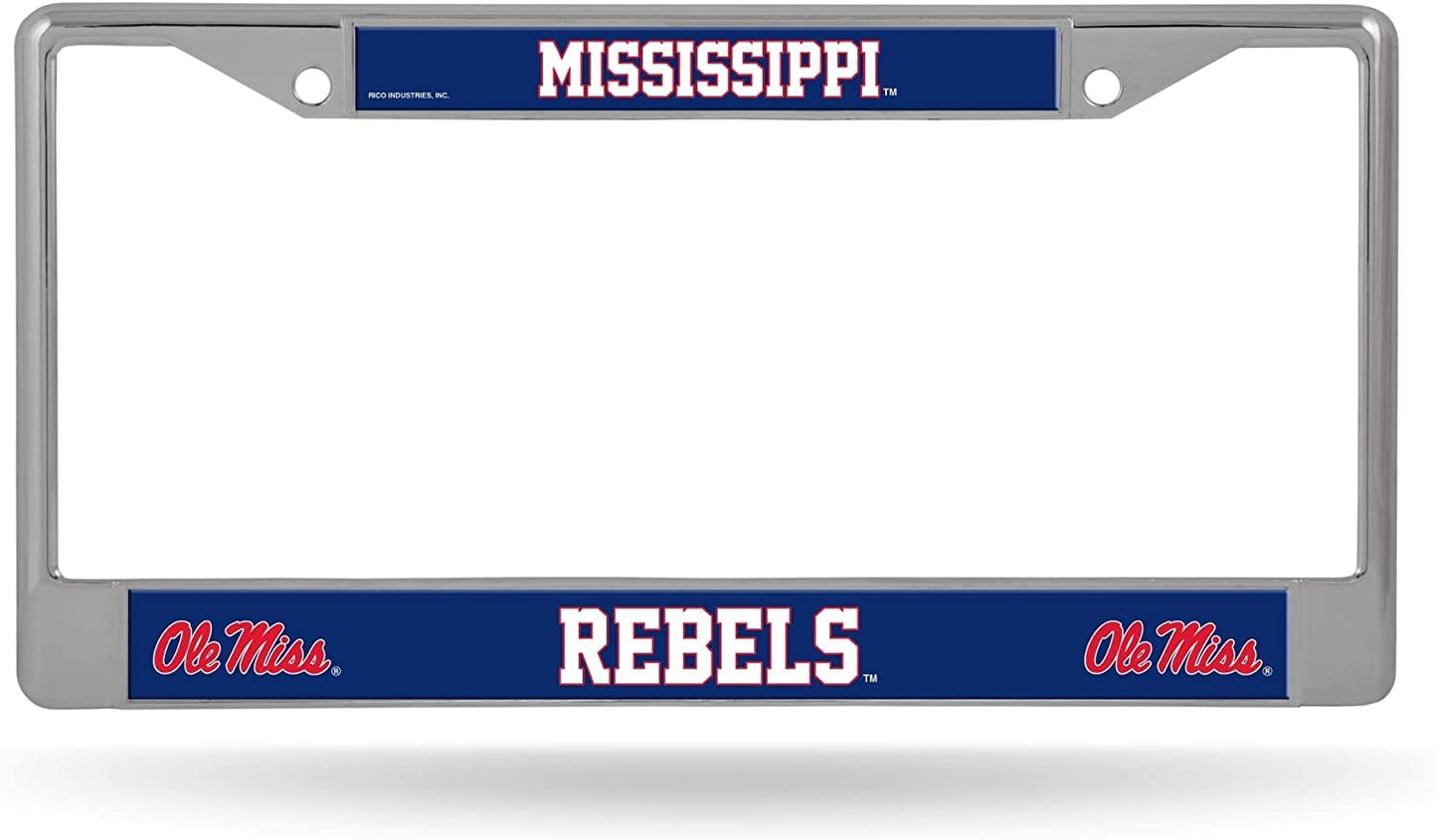 Mississippi Rebels Ole Miss Metal License Plate Frame Tag Cover
