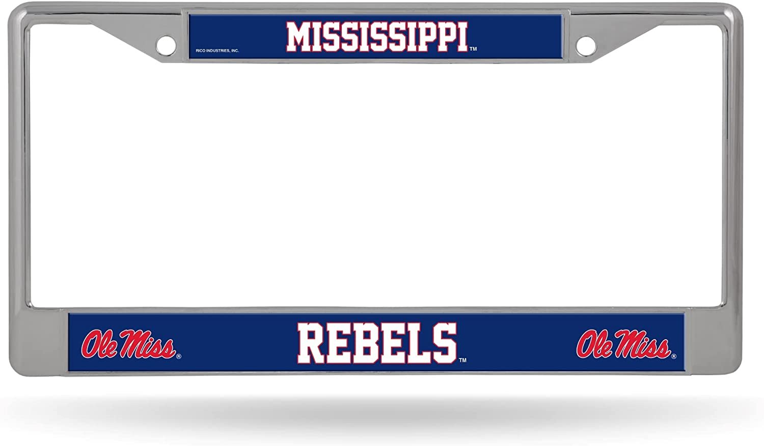 Mississippi Rebels Ole Miss Metal License Plate Frame Tag Cover
