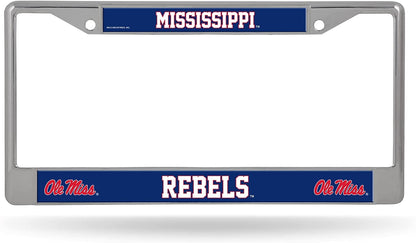 Mississippi Rebels Ole Miss Metal License Plate Frame Tag Cover