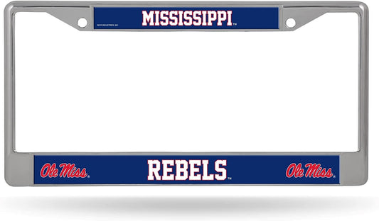 Mississippi Rebels Ole Miss Metal License Plate Frame Tag Cover