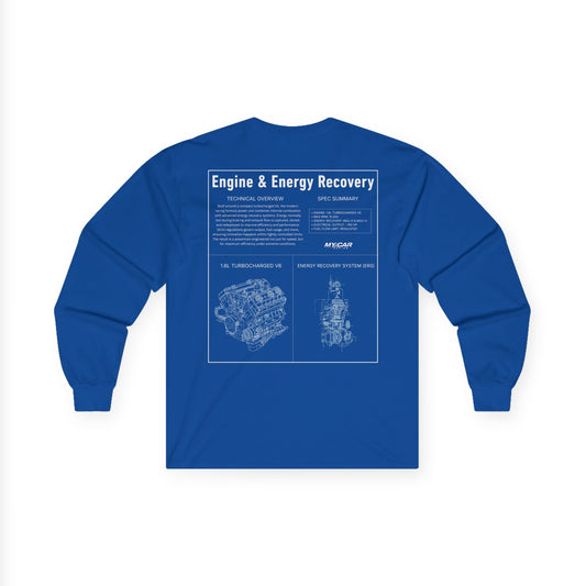 My Car Racing Blueprint – Engine and Energy Recovery Edition | Unisex Ultra Cotton Long Sleeve Tee