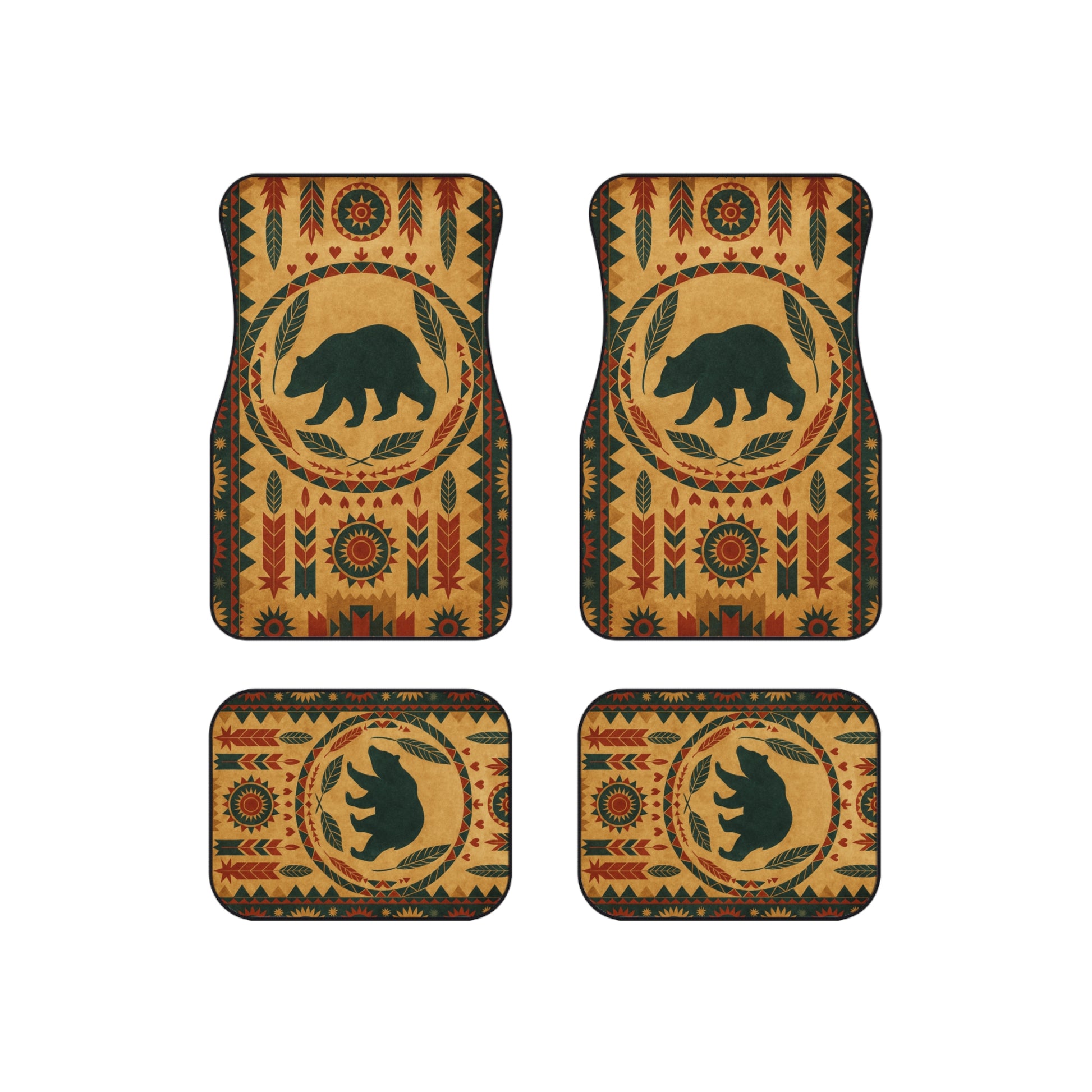 My Car Stuff 'Bear Valley' Native Custom Design Car Mats (4x Front & Rear)