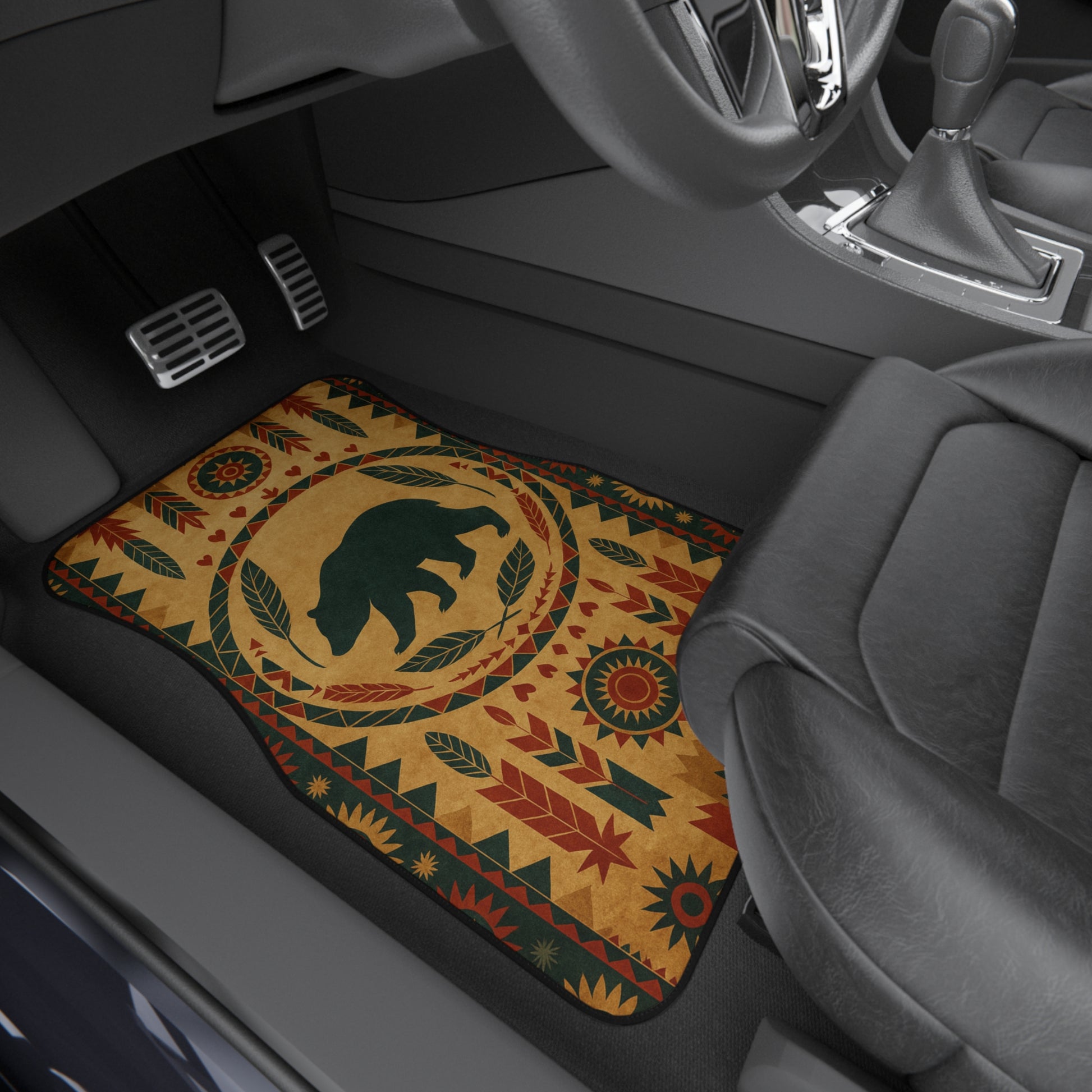 My Car Stuff 'Bear Valley' Native Custom Design Car Mats (4x Front & Rear)