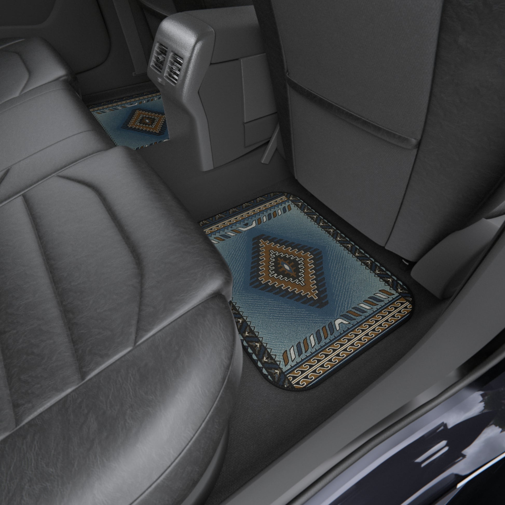 My Car Stuff 'Blue Wave' Native Custom Design Car Mats (4x Front & Rear)