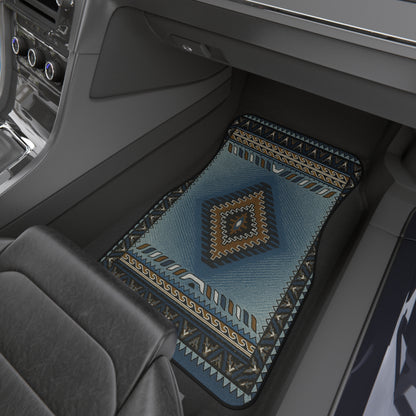My Car Stuff 'Blue Wave' Native Custom Design Car Mats (4x Front & Rear)