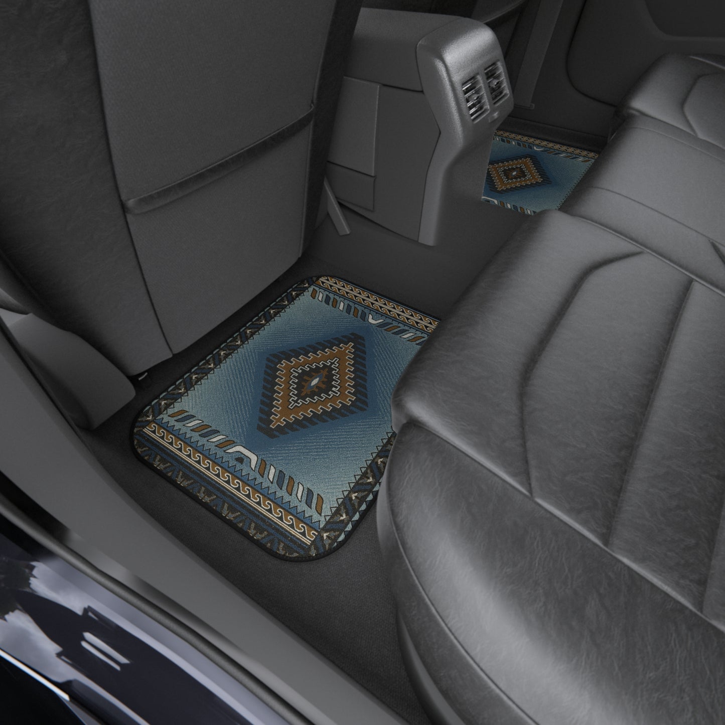 My Car Stuff 'Blue Wave' Native Custom Design Car Mats (4x Front & Rear)
