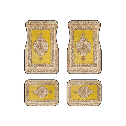 My Car Stuff 'Gold Oriental Rug' Custom Design Car Mats (4x Front & Rear)
