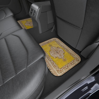 My Car Stuff 'Gold Oriental Rug' Custom Design Car Mats (4x Front & Rear)