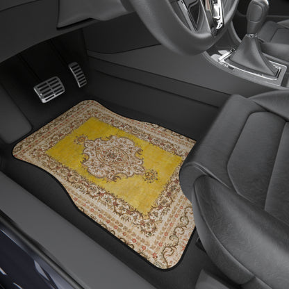 My Car Stuff 'Gold Oriental Rug' Custom Design Car Mats (4x Front & Rear)