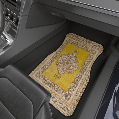 My Car Stuff 'Gold Oriental Rug' Custom Design Car Mats (4x Front & Rear)