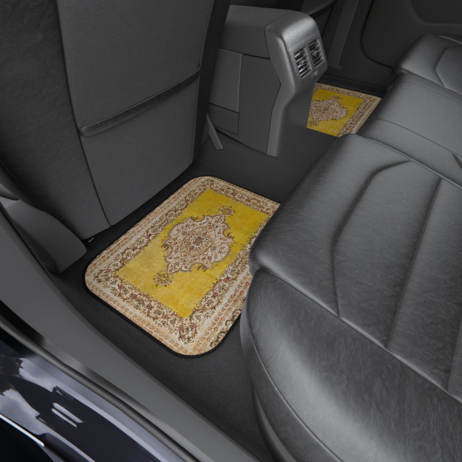My Car Stuff 'Gold Oriental Rug' Custom Design Car Mats (4x Front & Rear)