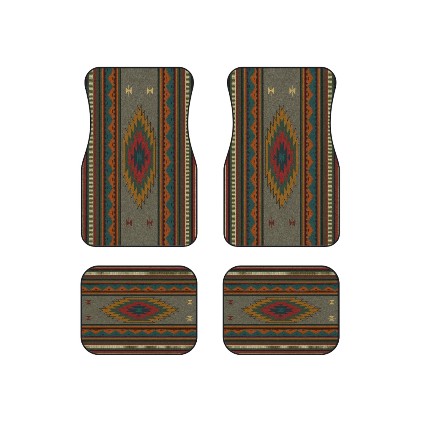 My Car Stuff 'Spirit Diamond' Native Custom Design Car Mats (4x Front & Rear)