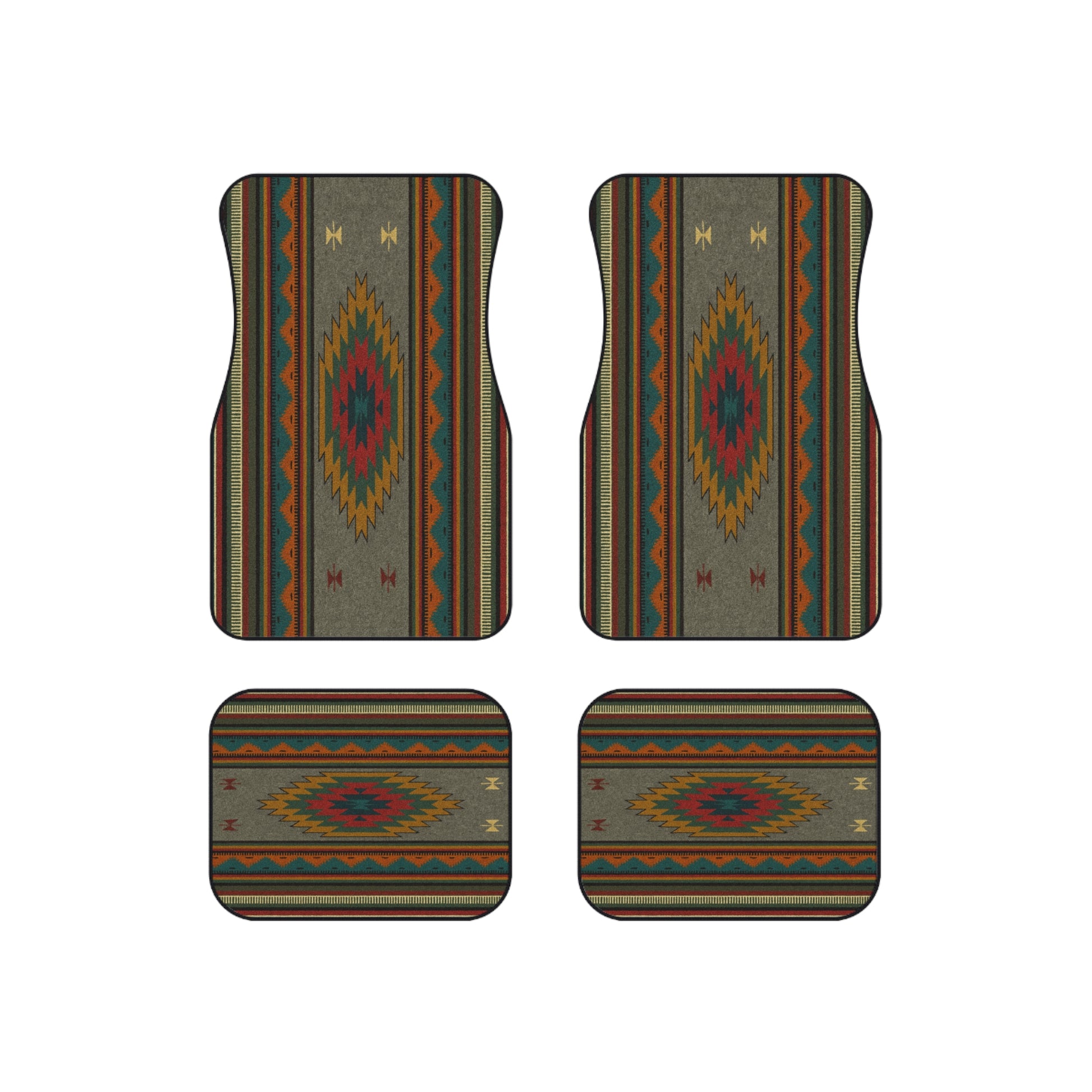 My Car Stuff 'Spirit Diamond' Native Custom Design Car Mats (4x Front & Rear)