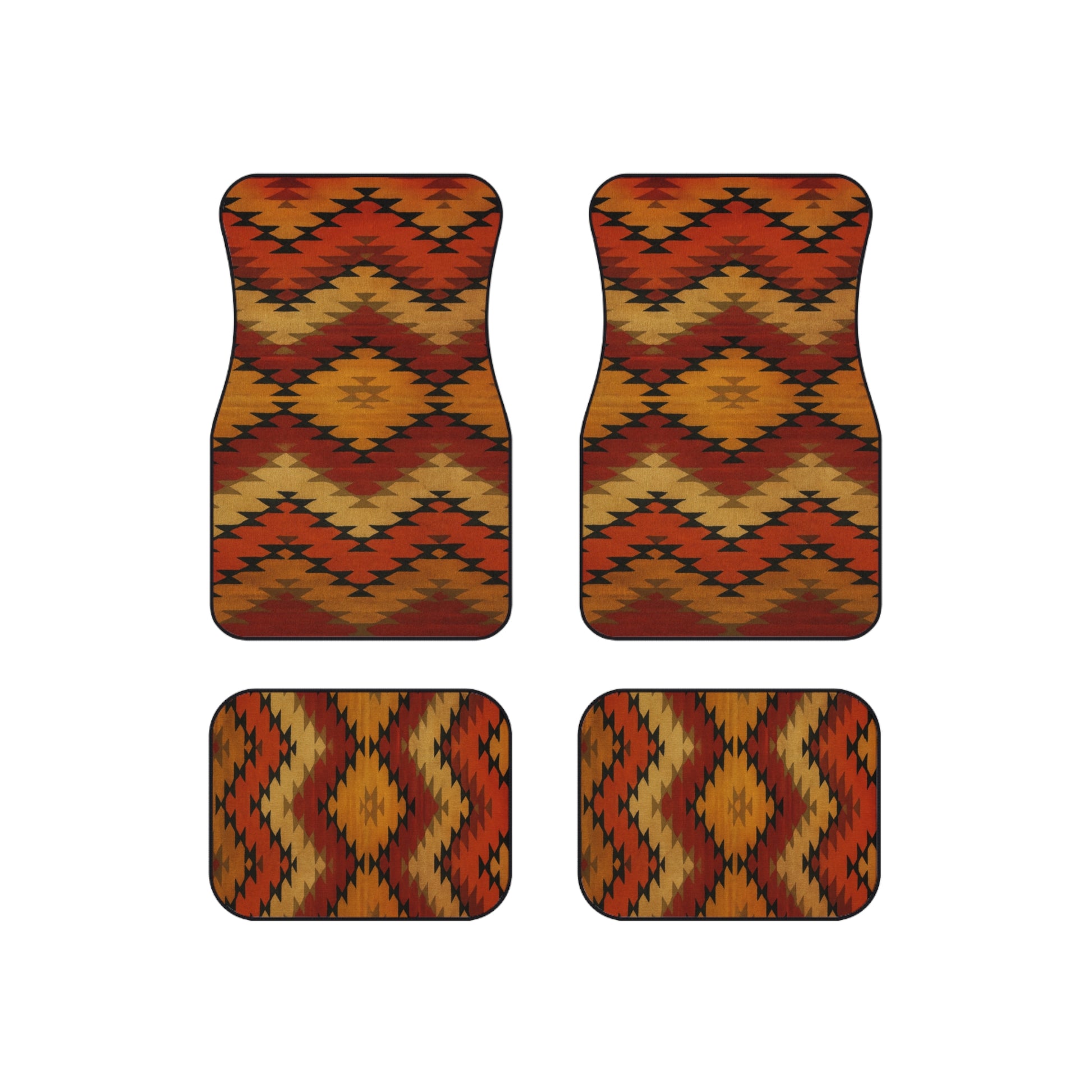 My Car Stuff 'Sunset Trails' Native Custom Design Car Mats (4x Front & Rear)