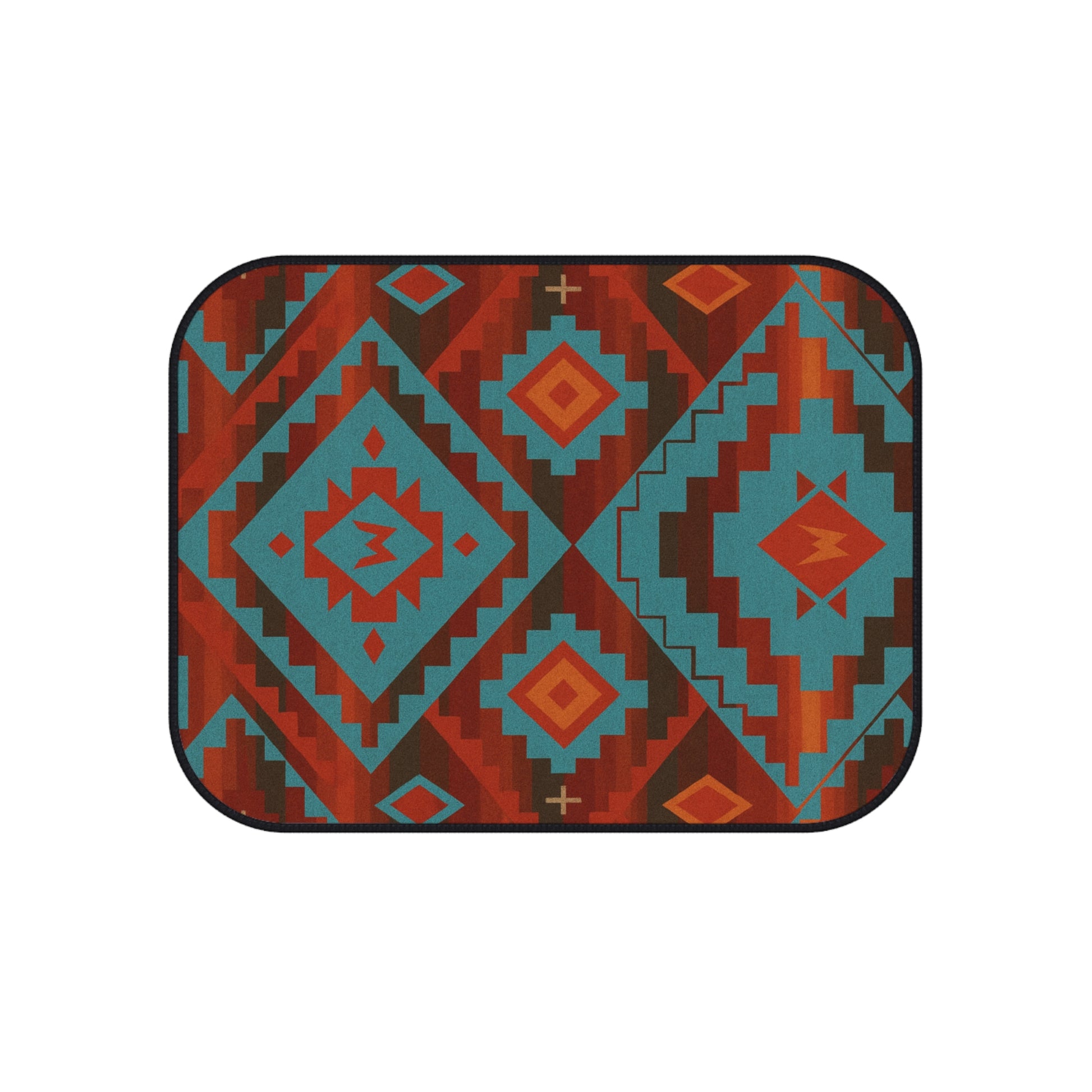 My Car Stuff 'Turquoise Canyon' Native Custom Design Car Mats (4x Front & Rear)