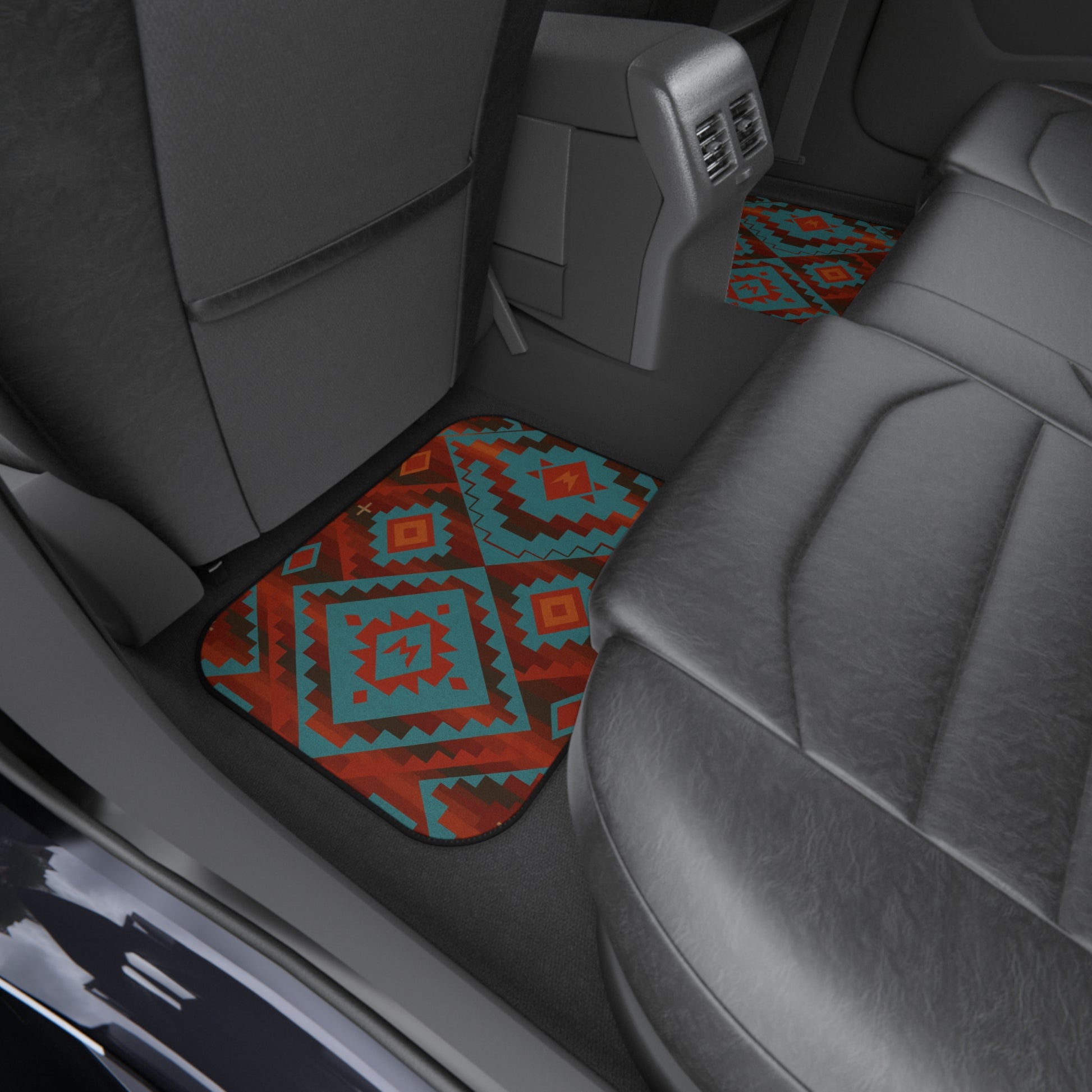 My Car Stuff 'Turquoise Canyon' Native Custom Design Car Mats (4x Front & Rear)