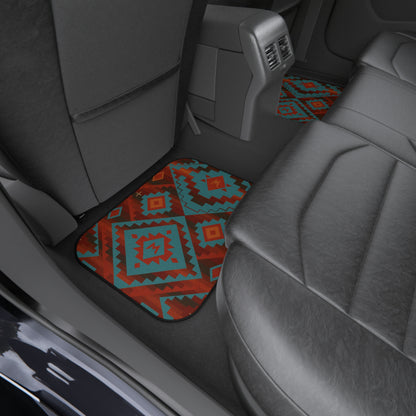 My Car Stuff 'Turquoise Canyon' Native Custom Design Car Mats (4x Front & Rear)