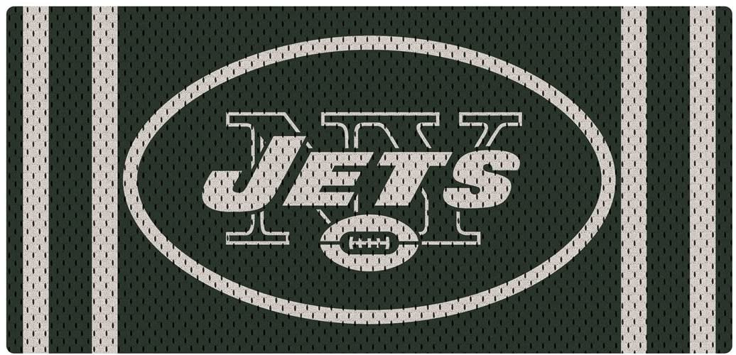 New York Jets Premium Laser Cut Tag Acrylic Inlaid License Plate, Team Jersey Design, 6x12 Inch