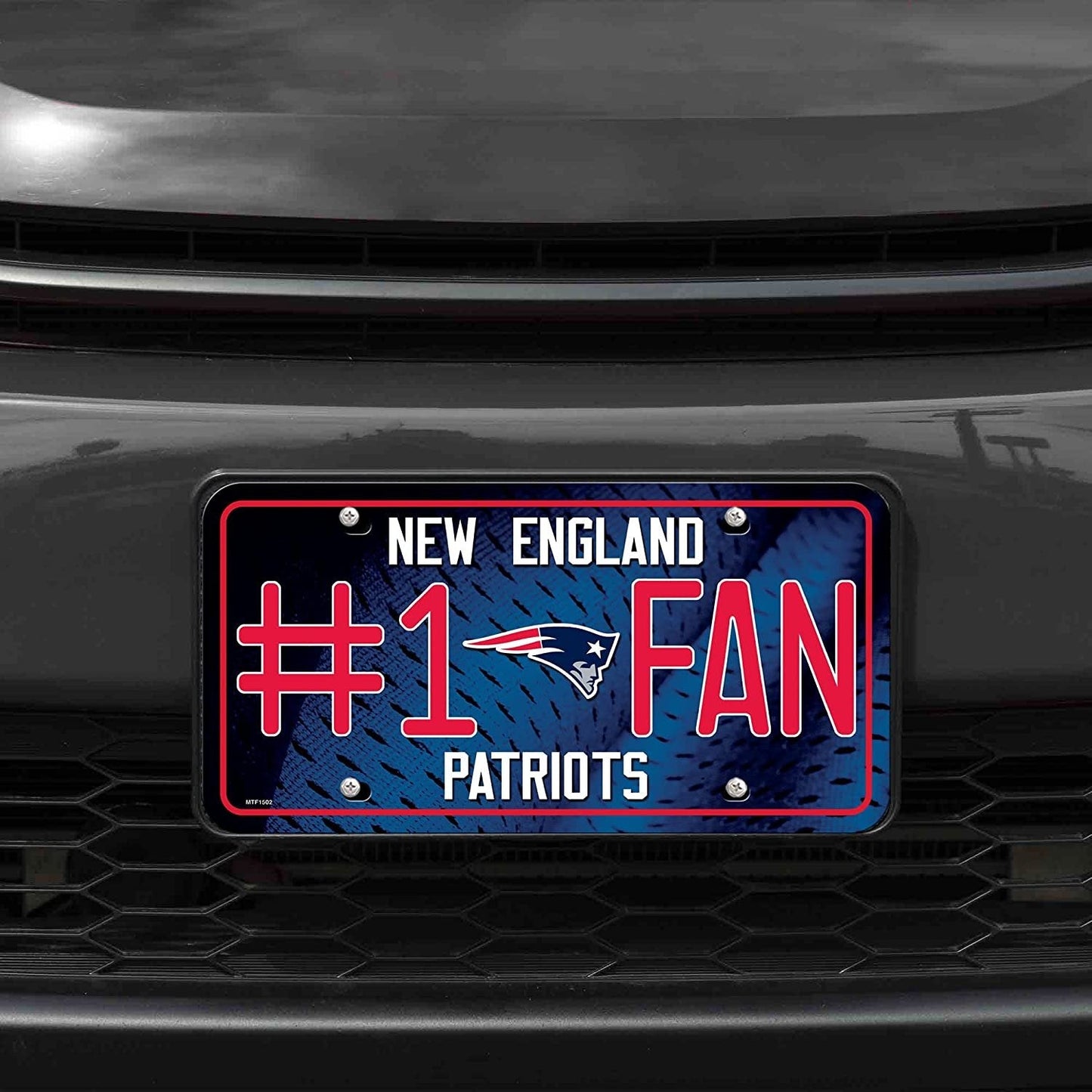 New England Patriots #1 Fan Metal Tag License Plate Novelty 12x6 Inch