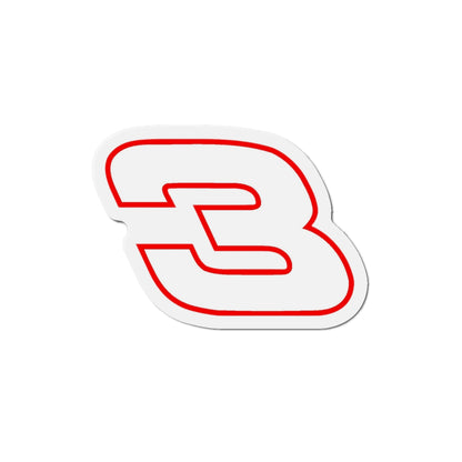 Number 3 Racing Die-Cut Magnet | Custom Vinyl Magnet for Cars & More