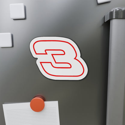 Number 3 Racing Die-Cut Magnet | Custom Vinyl Magnet for Cars & More