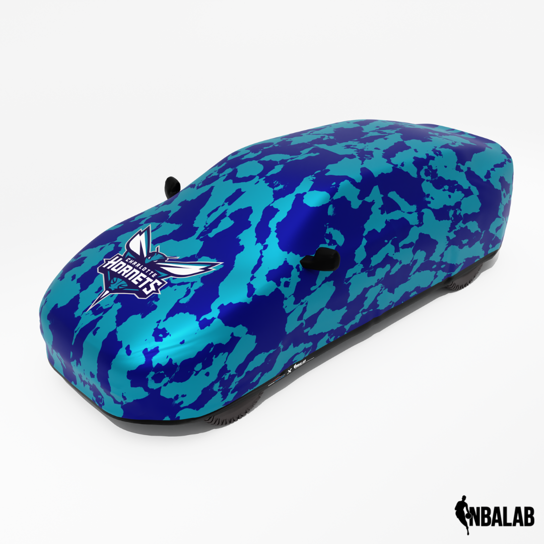 Officially Licensed Charlotte Hornet Comouflage Car Covers – Indoor & Outdoor | NBA Protection | HeroCovers