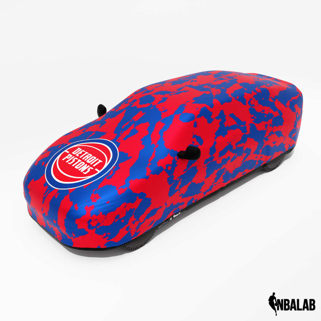 Officially Licensed Detroit Pistons Comouflage Car Covers – Indoor & Outdoor | NBA Protection | HeroCovers