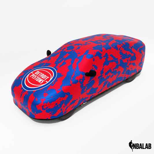 Officially Licensed Detroit Pistons Comouflage Car Covers – Indoor & Outdoor | NBA Protection | HeroCovers