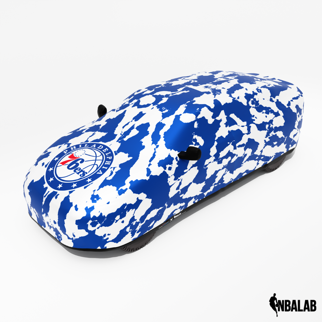 Officially Licensed Philadelphia Comouflage Car Covers – Indoor & Outdoor | NBA Protection | HeroCovers
