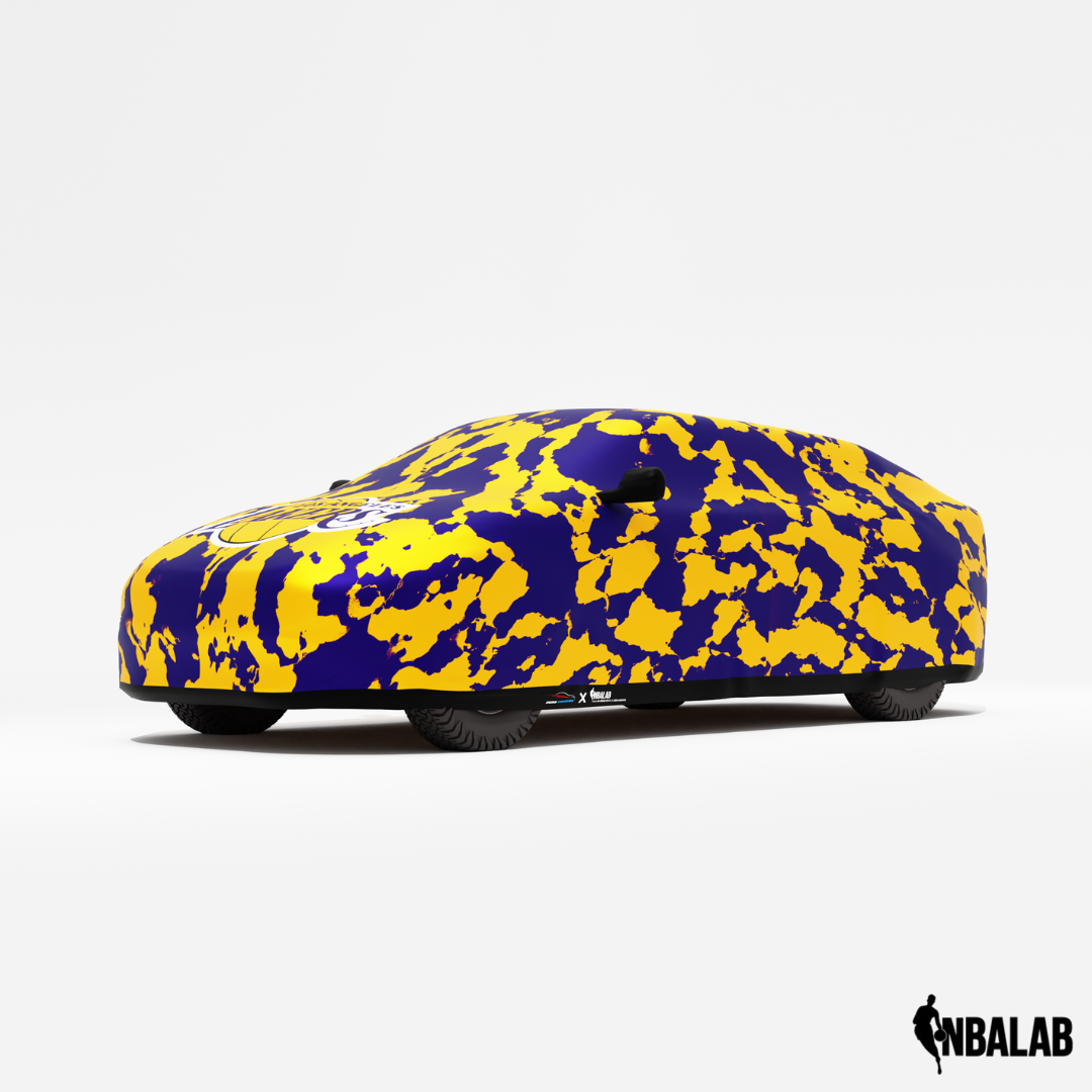 Officially Licensed Los Angeles Lakers Comouflage Car Covers – Indoor & Outdoor | NBA Protection | HeroCovers