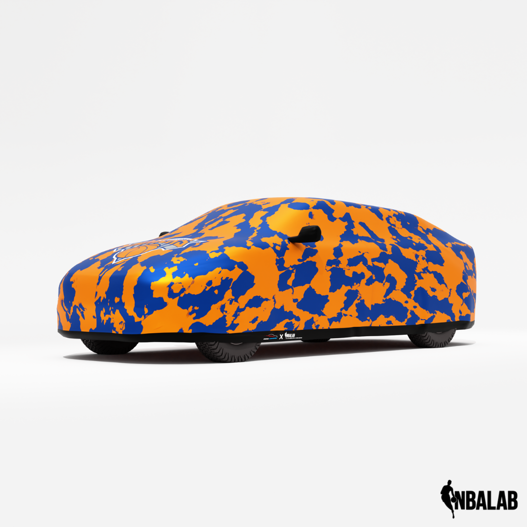 Officially Licensed New York Knicks Camouflage Car Covers – Indoor & Outdoor | NBA Protection | HeroCovers