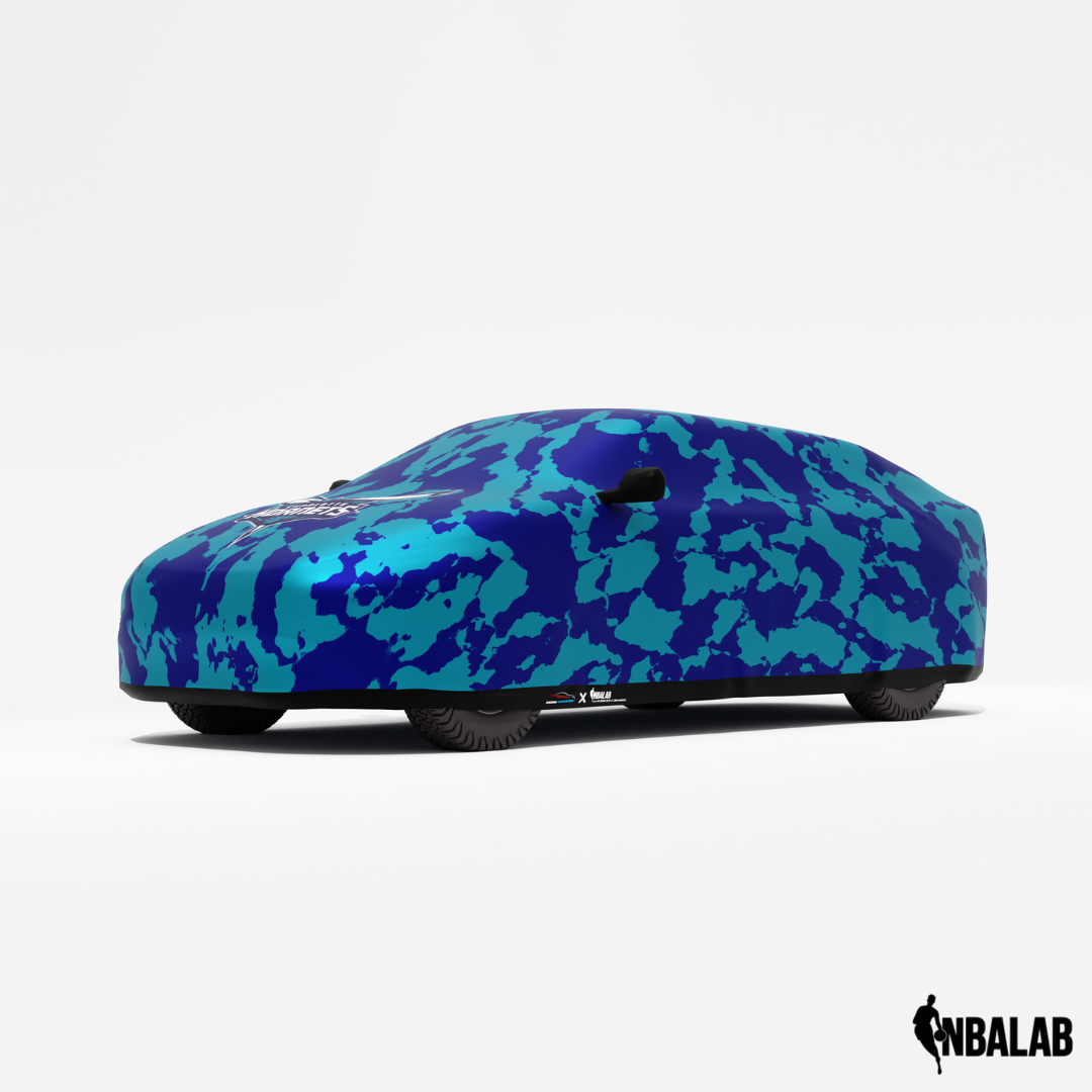 Officially Licensed Charlotte Hornet Comouflage Car Covers – Indoor & Outdoor | NBA Protection | HeroCovers