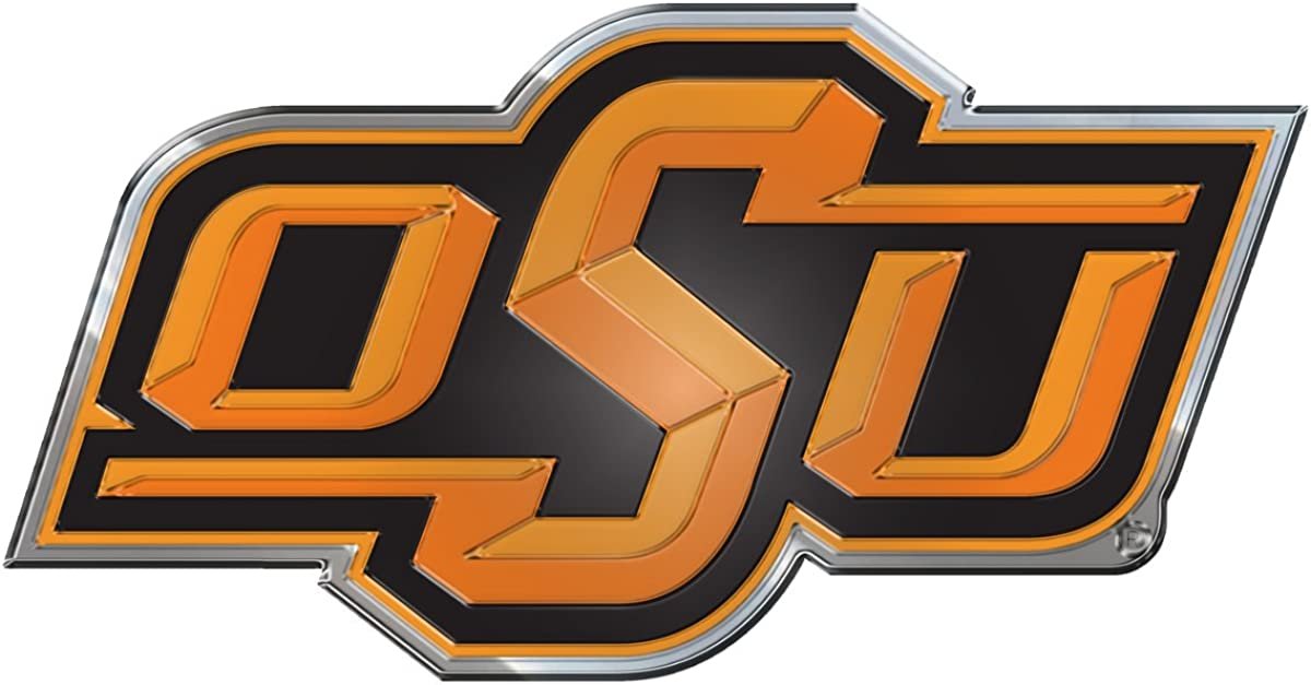 Oklahoma State University Cowboys Auto Emblem Aluminum Metal Embossed Die Cut Logo Design