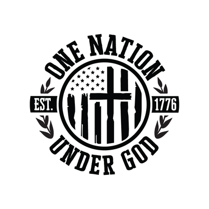 One Nation Side Graphic – Patriotic Door Decal Set for Jeeps & Trucks (20.5" × 19.5")