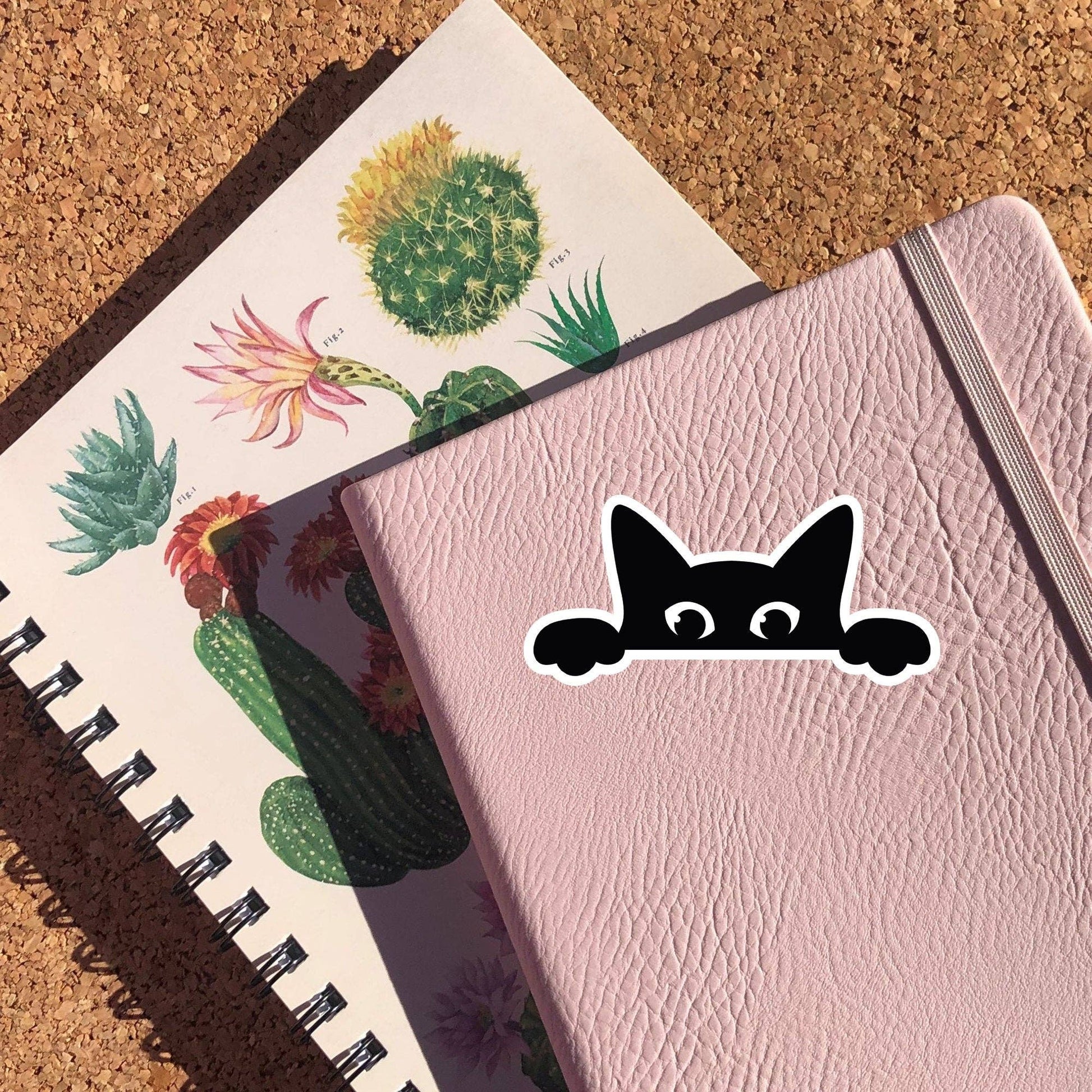 Peeking Cat Vinyl Sticker