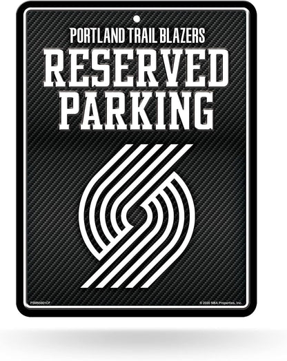 Portland Trail Blazers Metal Parking Novelty Wall Sign 8.5 x 11 Inch Carbon Fiber Design