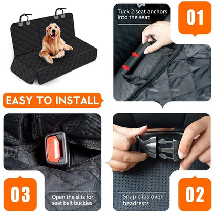 Installation steps for headrest clips, seat anchors and seat belt slits