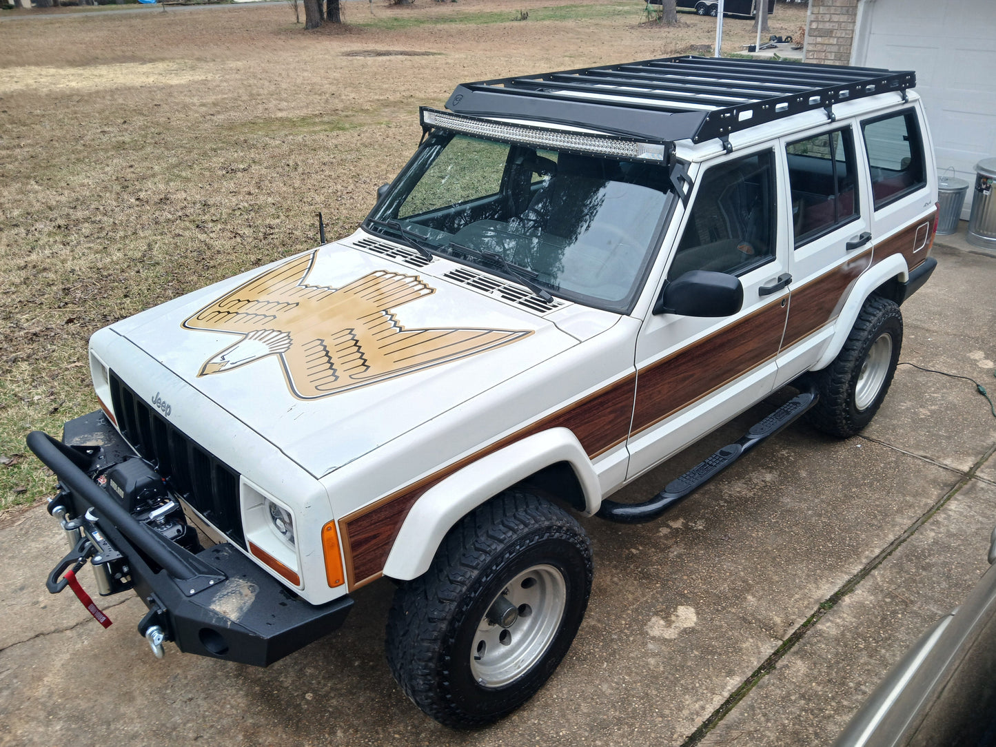 Retro Golden Eagle Graphics Set – Hood Decal & Jeep Name Kit | Classic Golden Eagle Style for Jeep Models | Premium 3M Vinyl