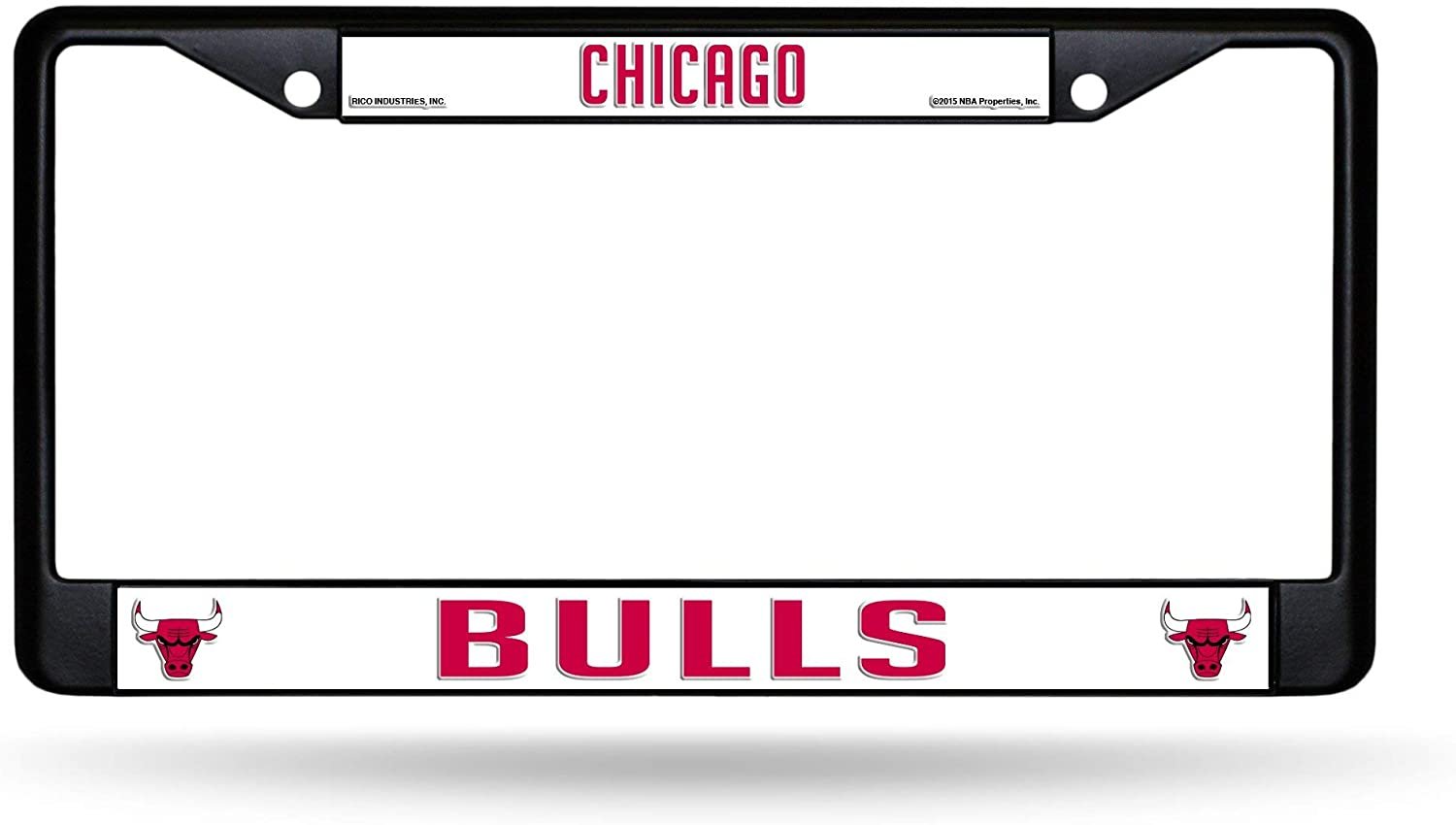 Rico Industries NBA Chicago Bulls Standard Chrome License Plate Frame