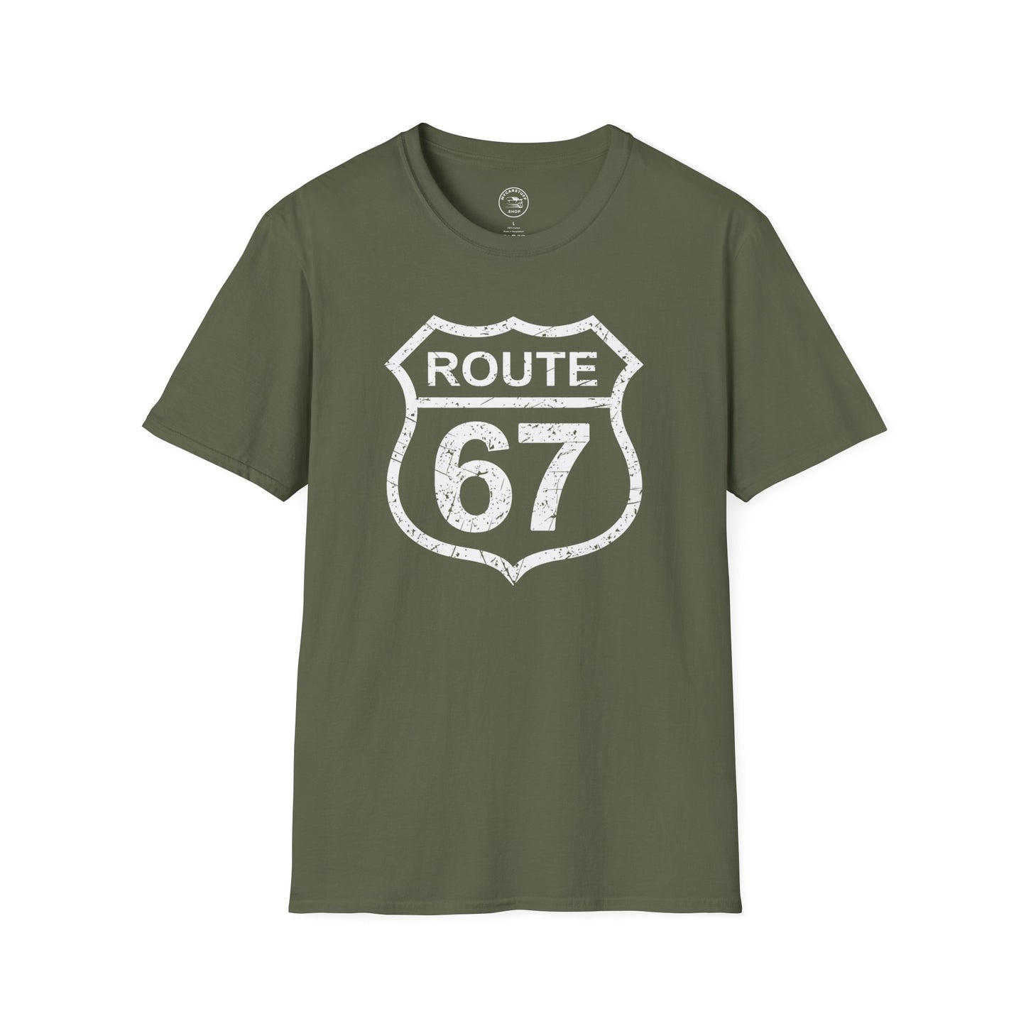 Route 67 Vintage Highway Shield Unisex T-Shirt | Softstyle® Comfort Tee